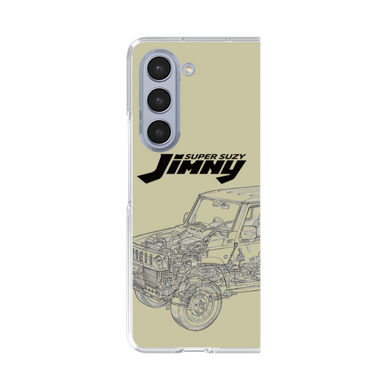 クリアケース［ Jimny SUPER SUZY - Jimny Line drawing - Beige ］