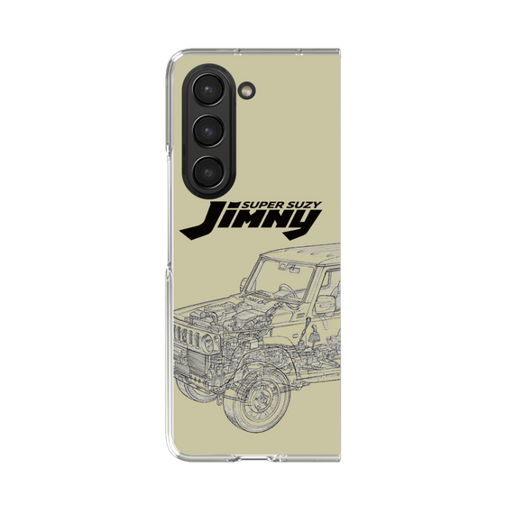 クリアケース［ Jimny SUPER SUZY - Jimny Line drawing - Beige ］