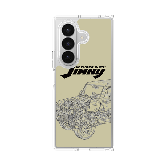 クリアケース［ Jimny SUPER SUZY - Jimny Line drawing - Beige ］