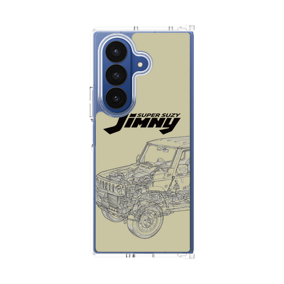 クリアケース［ Jimny SUPER SUZY - Jimny Line drawing - Beige ］