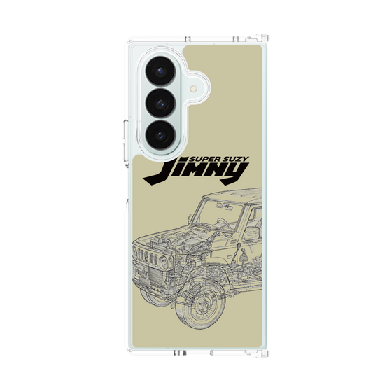 クリアケース［ Jimny SUPER SUZY - Jimny Line drawing - Beige ］