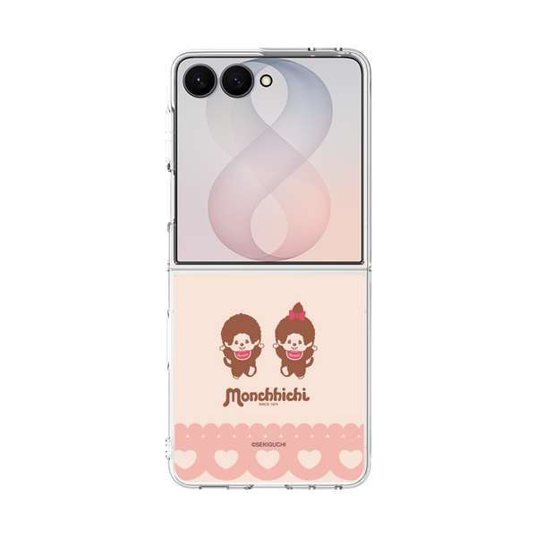 クリアケース for Samsung Galaxy Z Flip8［ モンチッチ - ハートレース ］