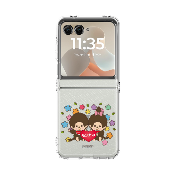 クリアケース［ モンチッチ - フラワー ］
