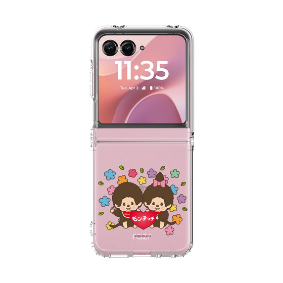 クリアケース［ モンチッチ - フラワー ］