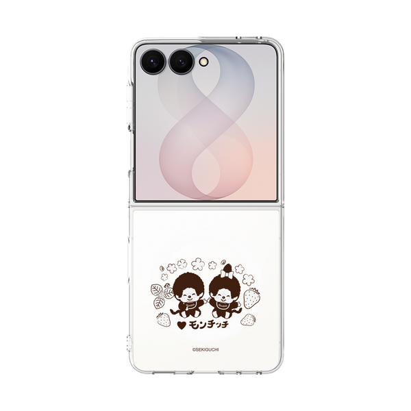 クリアケース for Samsung Galaxy Z Flip8［ モンチッチ - モノトーン ］