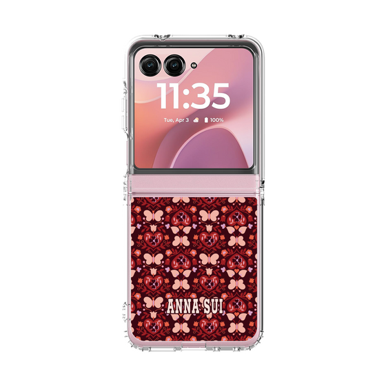 クリアケース［ ANNA SUI - バタフライハーツ - レッド ］