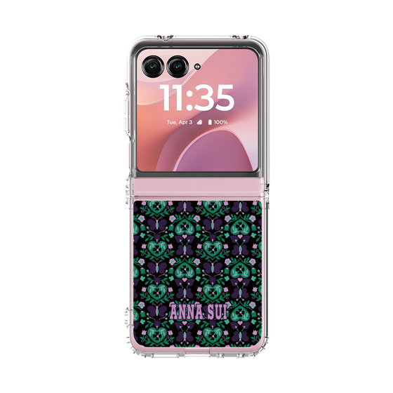 クリアケース［ ANNA SUI - バタフライハーツ - グリーン ］