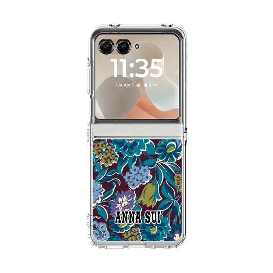 クリアケース［ ANNA SUI - ガーデンフワラー - シアン ］