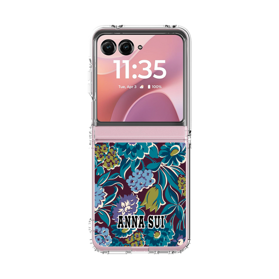 クリアケース［ ANNA SUI - ガーデンフワラー - シアン ］