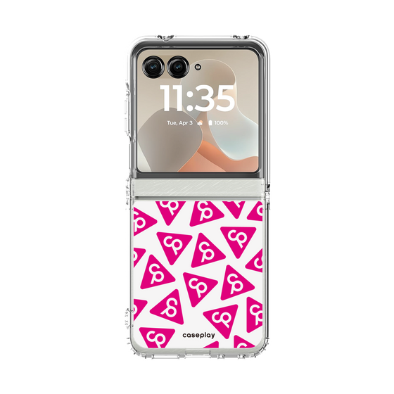 クリアケース［ オリジナル - CASEPLAYロゴマーク - ピンク ］