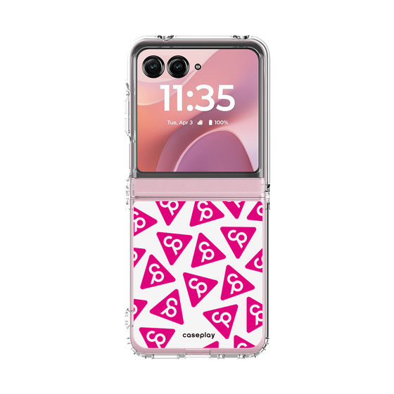 クリアケース［ オリジナル - CASEPLAYロゴマーク - ピンク ］