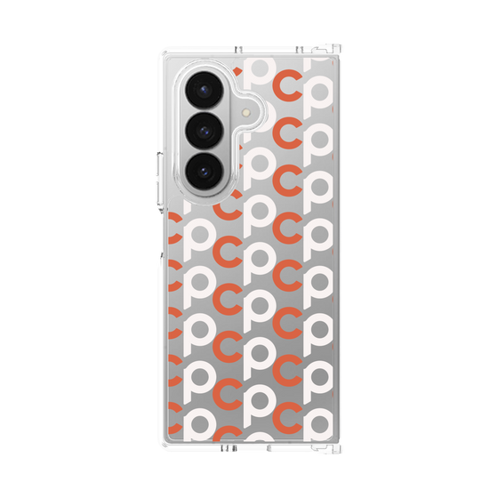 クリアケース［ オリジナル - CASEPLAYイニシャル総柄 - オレンジ ］