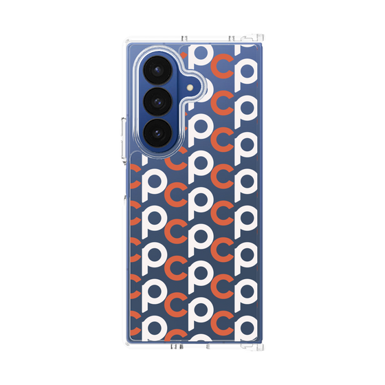 クリアケース［ オリジナル - CASEPLAYイニシャル総柄 - オレンジ ］