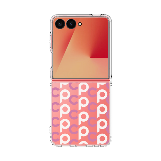 クリアケース［ オリジナル - CASEPLAYイニシャル総柄 - ピンク ］