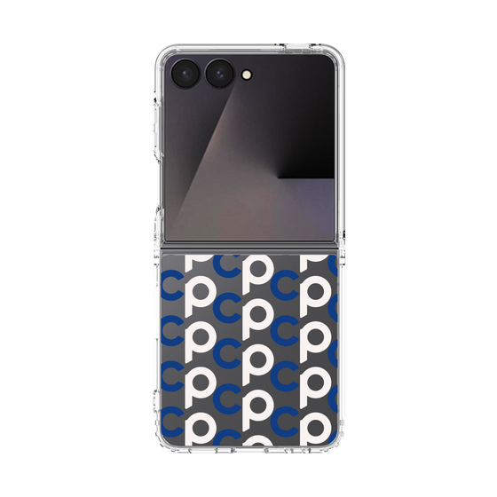 クリアケース［ オリジナル - CASEPLAYイニシャル総柄 - ネイビー ］
