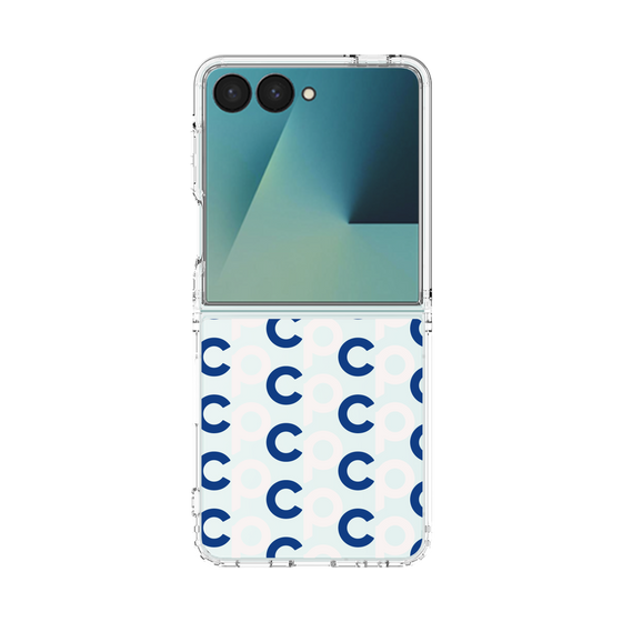 クリアケース［ オリジナル - CASEPLAYイニシャル総柄 - ネイビー ］