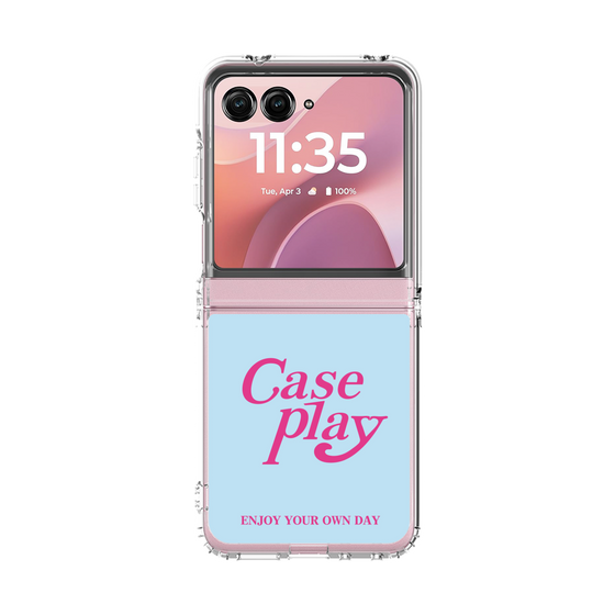 クリアケース［ オリジナル - ENJOY YOUR OWN DAY - ライトブルー ］
