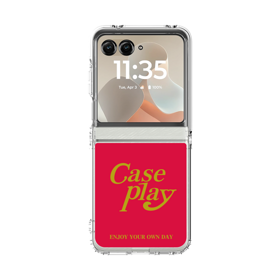 クリアケース［ オリジナル - ENJOY YOUR OWN DAY - レッド ］
