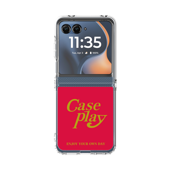 クリアケース［ オリジナル - ENJOY YOUR OWN DAY - レッド ］