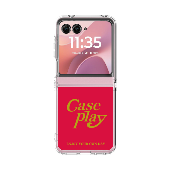 クリアケース［ オリジナル - ENJOY YOUR OWN DAY - レッド ］