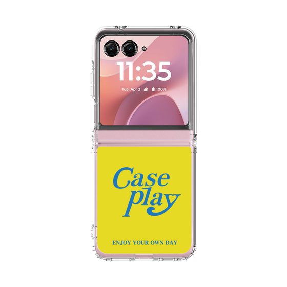 クリアケース［ オリジナル - ENJOY YOUR OWN DAY - イエロー ］