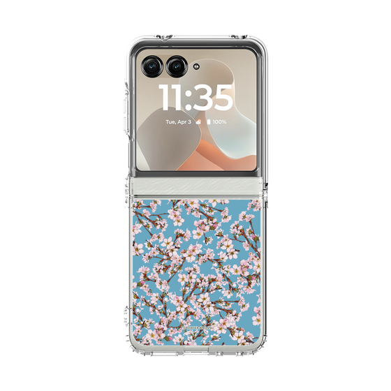クリアケース［ 日比谷花壇 - サクラ - ライトブルー ］
