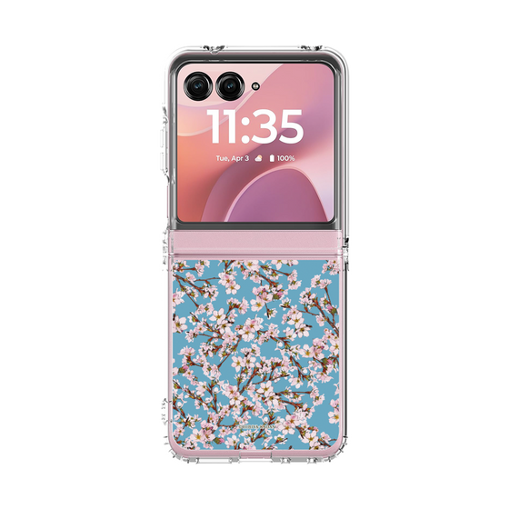 クリアケース［ 日比谷花壇 - サクラ - ライトブルー ］