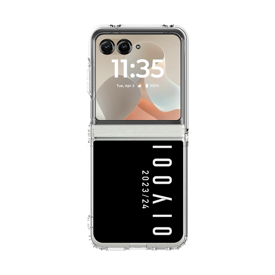 クリアケース［ 100人10 - Logo vertical - Black ］