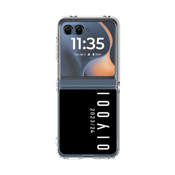 クリアケース［ 100人10 - Logo vertical - Black ］