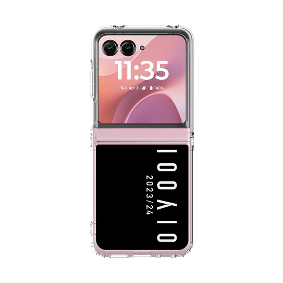 クリアケース［ 100人10 - Logo vertical - Black ］