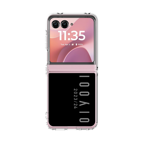 クリアケース［ 100人10 - Logo vertical - Gray ］