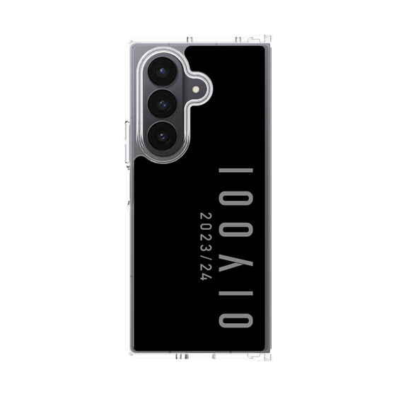 クリアケース［ 100人10 - Logo vertical - Gray ］