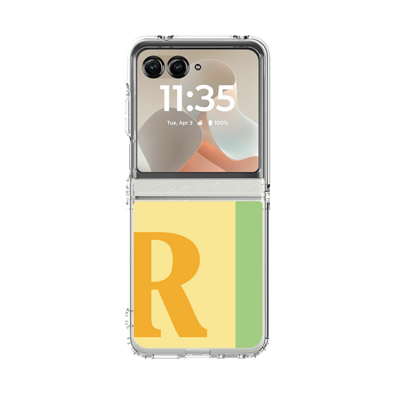 クリアケース［ オリジナル - initial color line - R yellow ］