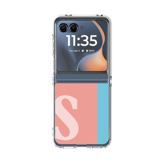 クリアケース［ オリジナル - initial color line - S pink ］