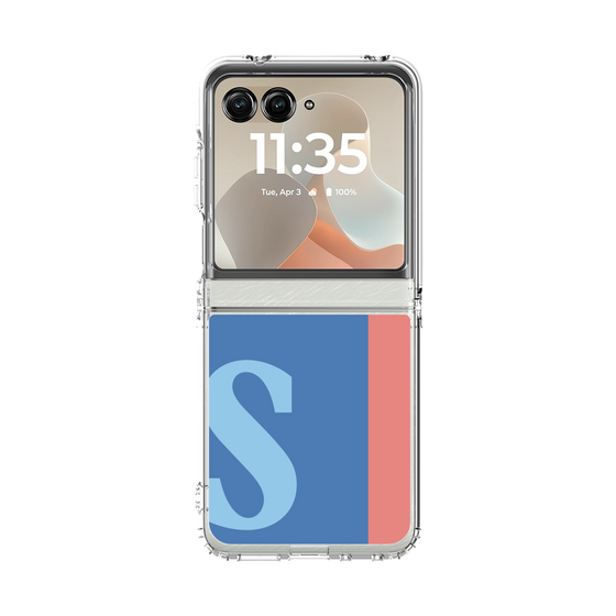 クリアケース［ オリジナル - initial color line - S blue ］