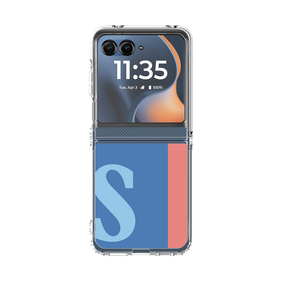 クリアケース［ オリジナル - initial color line - S blue ］