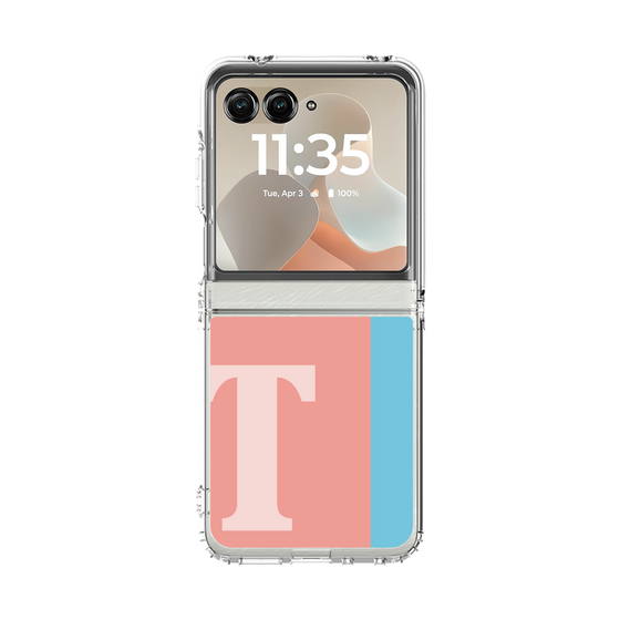 クリアケース［ オリジナル - initial color line - T pink ］