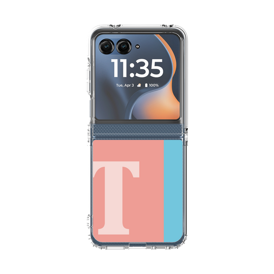 クリアケース［ オリジナル - initial color line - T pink ］