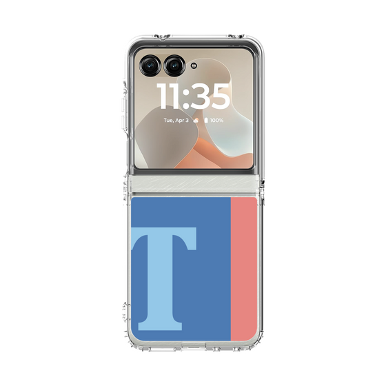 クリアケース［ オリジナル - initial color line - T blue ］