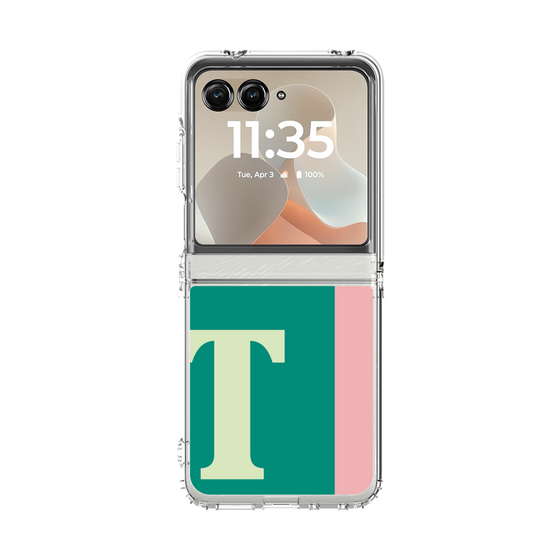 クリアケース［ オリジナル - initial color line - T green ］
