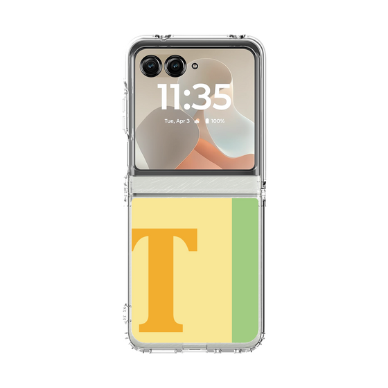 クリアケース［ オリジナル - initial color line - T yellow ］