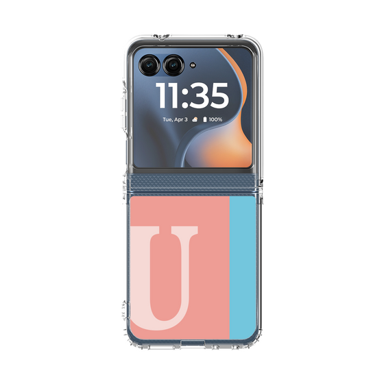 クリアケース［ オリジナル - initial color line - U pink ］