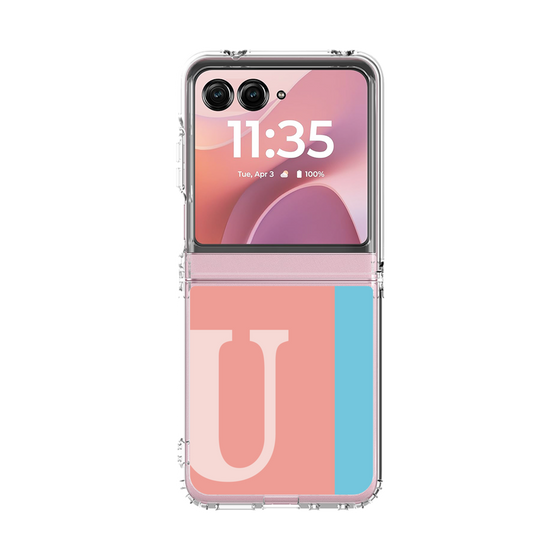 クリアケース［ オリジナル - initial color line - U pink ］