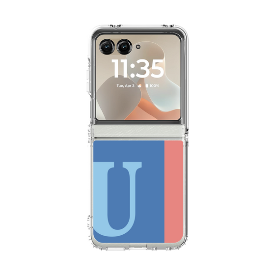 クリアケース［ オリジナル - initial color line - U blue ］