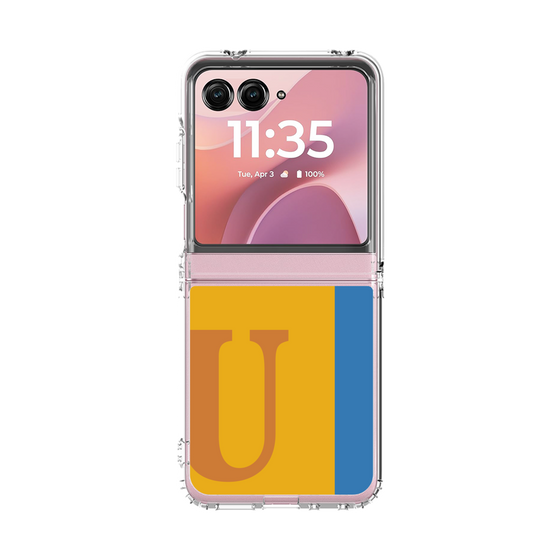 クリアケース［ オリジナル - initial color line - U orange ］