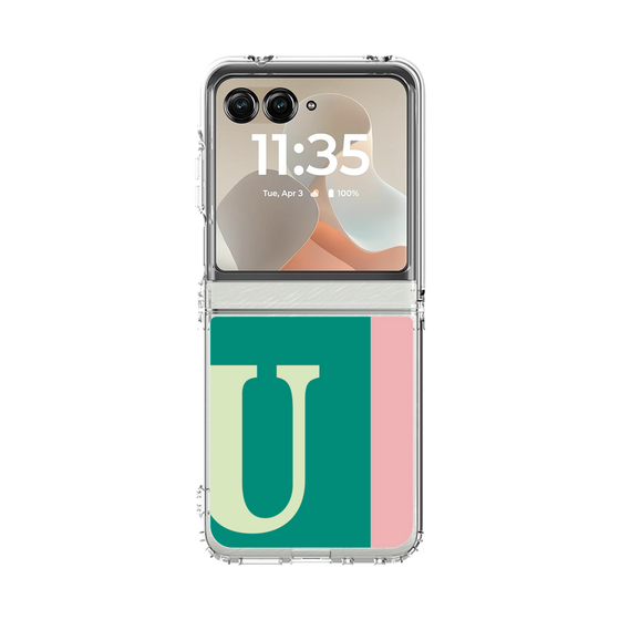 クリアケース［ オリジナル - initial color line - U green ］