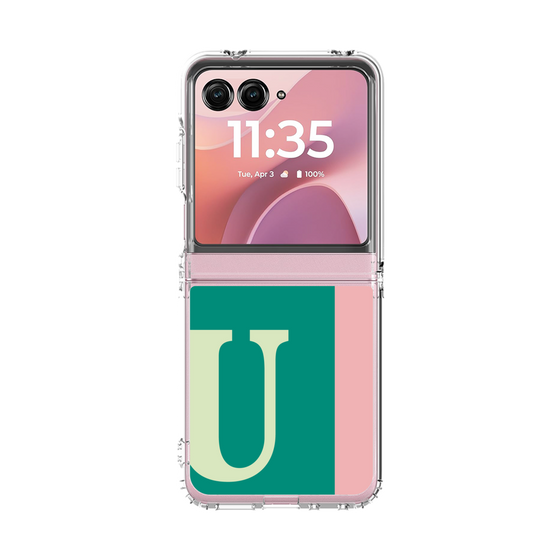 クリアケース［ オリジナル - initial color line - U green ］