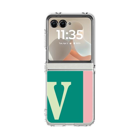 クリアケース［ オリジナル - initial color line - V green ］