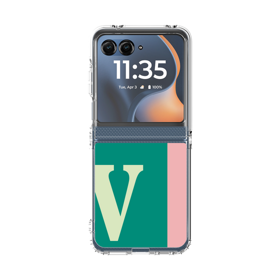 クリアケース［ オリジナル - initial color line - V green ］
