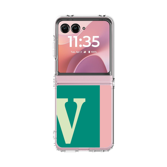 クリアケース［ オリジナル - initial color line - V green ］